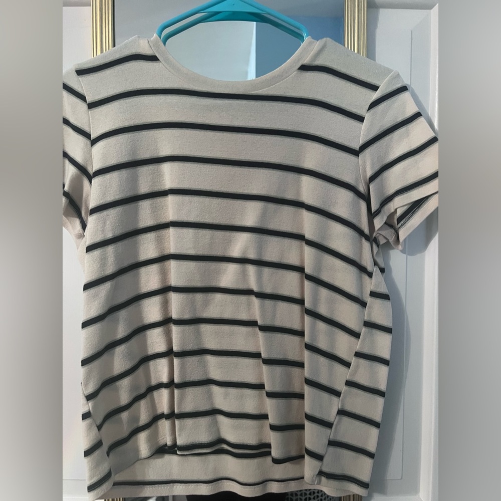 Blue Green and White Shirt